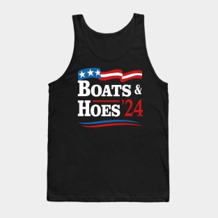 Step Brothers Boats & Hoes 24 American Flag Election Meme Vintage Tank Top